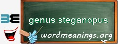 WordMeaning blackboard for genus steganopus